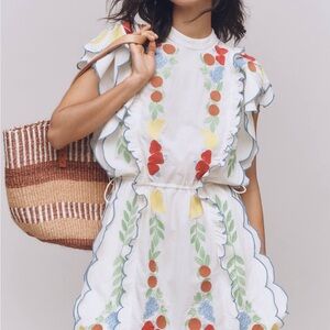 FARM Rio White Dress with Colorful Embroidery